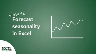 Forecast seasonality in Excel (EASY METHOD) | Excel Off The Grid