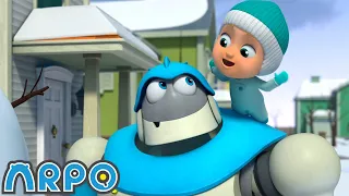 Snowball Showdown - Ready Steady Throw | Baby Daniel and ARPO The Robot | Funny Cartoons for Kids