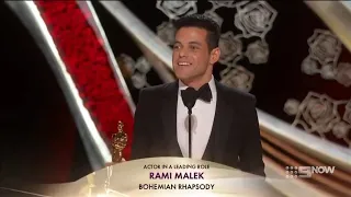 Rami Malek winning Best Actor for Bohemian Rhapsody
