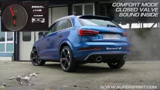 Audi RSQ3 sound with dual exaust with valve Supersprint exhaust