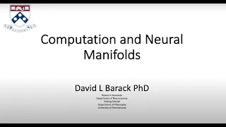 Computation and Neural Manifolds