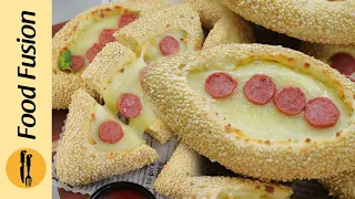 Turkish Style Simit Pizza Recipe by Food Fusion