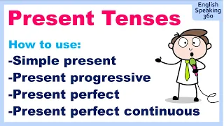 ALL PRESENT Verb Tenses: Simple, Progressive, Perfect and Perfect Continuous  Easy English Grammar