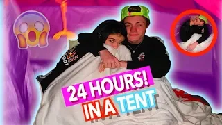 24 Hours Overnight In A Tent Challenge w/ My Boyfriend!