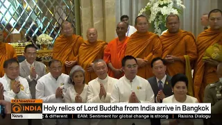 Holy relics of Lord Buddha from India arrives in Bangkok