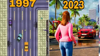 Evolution in All Games Grand Theft Auto (1997,2023)