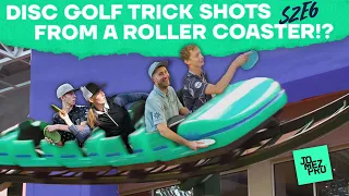 Disc Golf from a ROLLERCOASTER at Mall of America!! | Jomez Putting Game