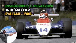 regazzoni ensign 1980 Kyalami formula one onboard cam