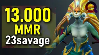 13.000 MMR ПЕРВЫЙ в МИРЕ│23savage Naga Siren dota 2