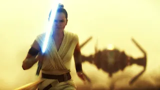 Rey Destroys Kylo Ren's TIE Whisper - 4K Ultra HD - Star Wars: The Rise Of Skywalker