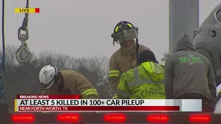 At least 5 killed in 100+ vehicle pile-up near Dallas, Texas