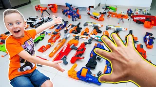 Our Dad Picks Nerf Blasters for our Nerf Challenge