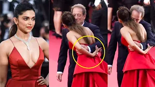 Deepika Padukone Forcefully Kissed By Vincent Lindon At Red Carpet In Cannes 2022