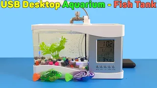 USB Desktop Aquarium, Mini Fish Tank With Running Water | Unboxing TV