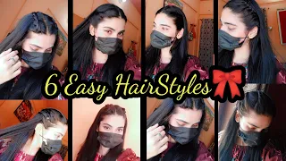 6 Simple Pretty HairStyles🎀|NewEasy HairStyles For Girls| Simple HairStyles🎀 | Shaikhzadi|