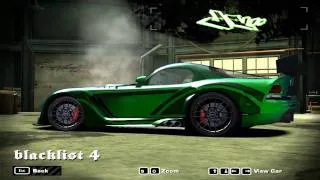 NFS Most Wanted Blacklist Car - #4 JV