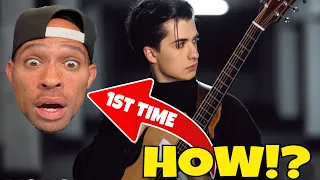 American Rapper FIRST time EVER hearing Marcin - Kashmir on One Guitar (Official Video)