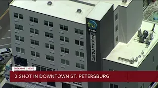 2 shot in St. Pete hotel parking garage, suspect still missing