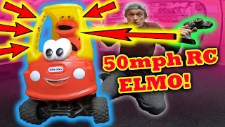 ELMO Drives 50mph Little Tikes Cosy Coupe RC Car