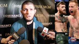 Khabib Nurmagomedov predicts Conor McGregor vs. Justin Gaethje