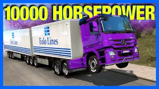 Crashing a 10,000 Horsepower Truck in Euro Truck Simulator 2