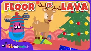 Christmas Floor Is Lava - The Kiboomers Preschool Songs - Brain Break Freeze Dance