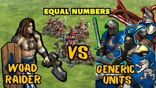Elite Woad Raider ⚔️ All Generic Units (Equal Numbers) | AoE II: DE