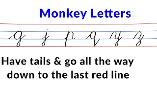 Cursive Writing for Children | Letters- g, j, p, q, y and z | Easy lesson for Kids | Handwriting