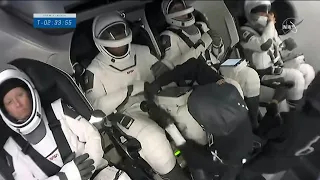 Astronauts strapped into SpaceX Crew Dragon for ISS launch | AFP