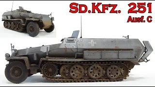 Bemalung vom Schützenpanzerwagen Sd.Kfz. 251Hanomag 1/35  (english subtitle)