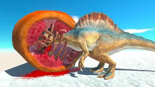 GIGANTIC WORM VS MECHA Dinosaurs Fighting Godzilla JWE Dominion - Animal Revolt Battle Simulator