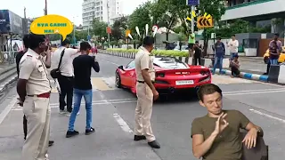 Public Reaction on Ferrari 488😍| South Bombay Sunday Morning 🤩#ferrari488gt3 #supercarsoflondon