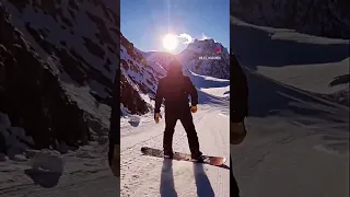 учимся кататься на сноуборде 😬