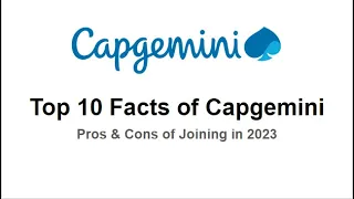 Top 10 Facts of Capgemini | Pros & Cons of Joining Capgemini in 2023