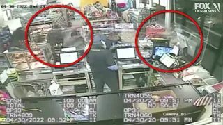 VIDEO: Gun battle erupts inside 7-Eleven store in Montebello