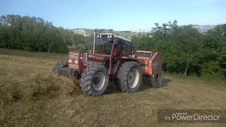 FIATAGRI 85-90 DT TURBO+ ROTOPRESSA GALLIGNANI 3150 IN PRESSATURA FIENO