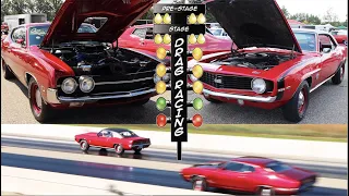 1970 Ford Torino Super Cobra Jet vs 1969 Chevrolet Camaro SS | STOCK DRAG RACE