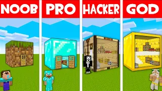 Minecraft NOOB vs PRO vs HACKER vs GOD: NOOB FOUND HOUSE INSIDE BLOCK! ONE BLOCK HOUSE! (Animation)