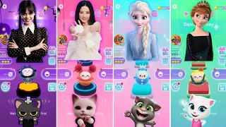 Cute Cats Dance | Wednesday Bloody Mary | Jisoo Flower | Elsa Enemy | Anna Dancin | Cats Cover Songs