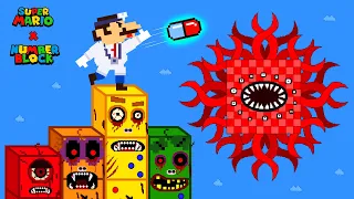 Dr. Mario vs the Giant BIGGEST Zombie Numberblocks Calamity Maze | Game Animation