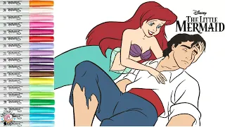 Disney Princess Ariel and Prince Eric Coloring Book Pages