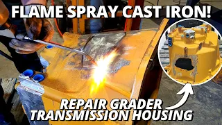 Repair BROKEN Cast Iron Transmission Housing | Flame Spray Welding