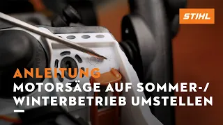 Produkttrainer erklärt: Motorsäge auf Sommer-/Winterbetrieb umstellen | Anleitung