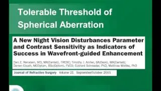 LoVC Course on Therapeutic Corneal Refractive Surgery Part 2 (of 6): Small Optical Zone