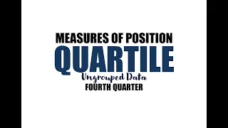 Quartile in Ungrouped Data