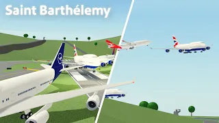 HUGE Planes VS. St. Barthélemy Airport in PTFS (Roblox)