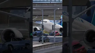 "Surreal Sight: Plane with Engine Fire Lands on Highway in Emergency!"