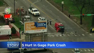 5 people injured after a four-vehicle crash in Gage Park