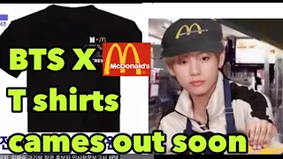 방탄 x 맥도날드  한글티셔츠 상품 출시!!  BTS X McDonalds T shirts to be worn by McDonalds Crew in the world