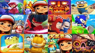 SUBWAY SURFERS VS Oddbods Turbo Run TEMPLE RUN 2 HALLOWEEN  Minion Rush PJ Masks Super City Run